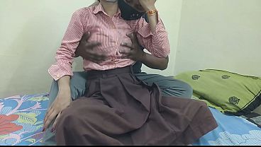 Cewek Kuliahan India Digebuk Kontol Pacar Di Kamar Kos, Crot Sampe Muncrat.